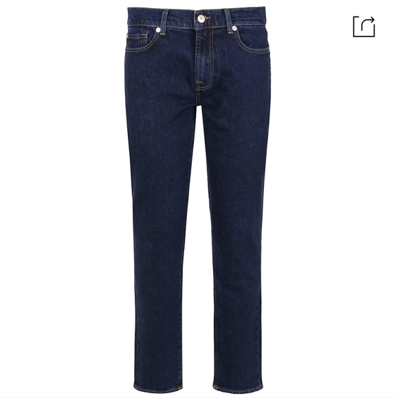 7 for All Mankind The Modern Straight Leg Jeans, Pristine Blue - Picture 1 of 9